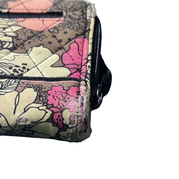 Vera Bradley Floral Mocha Rouge Turn Lock Wallet Size 7¾" x 4¾" - Picture 11 of 13
